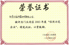 信用示范企业